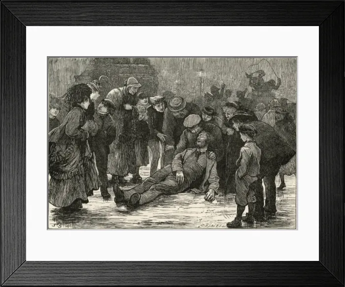 Framed Print : Surrounded Drunk, 1873 Framed Print : Surrounded Drunk, 1873