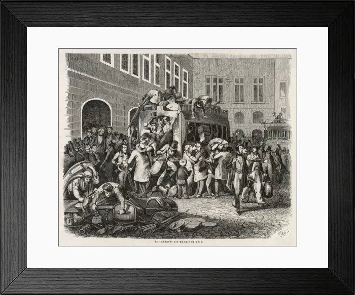 Framed Print : German Stagecoach 1846 Framed Print : German Stagecoach 1846