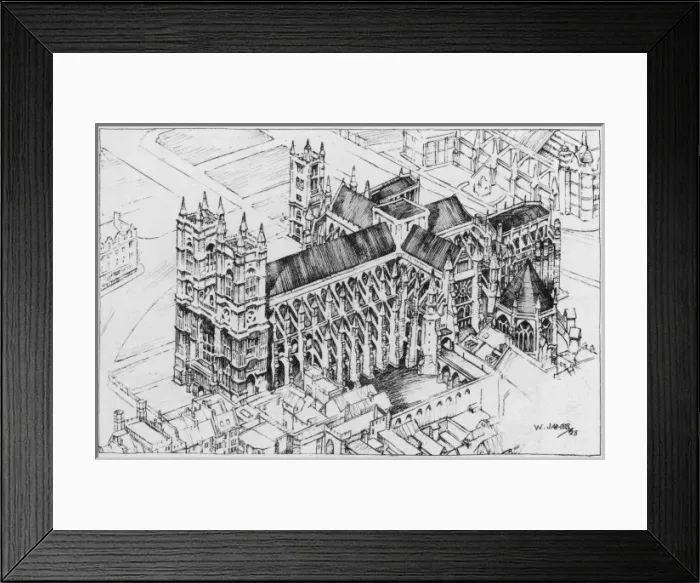 Framed Print : Westminster Abbey 1928 Framed Print : Westminster Abbey 1928