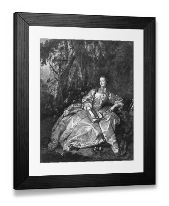 Framed Print : Pompadour Reading Framed Print : Pompadour Reading