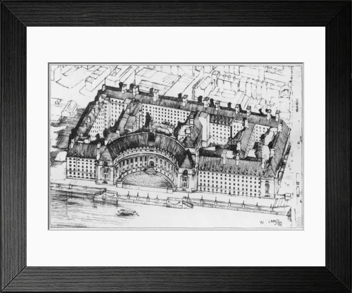 Framed Print : County Hall / W James Framed Print : County Hall / W James
