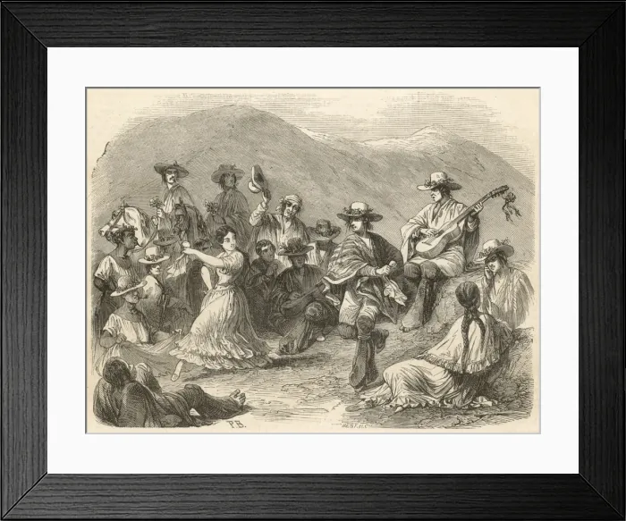 Framed Print : Dance / Samacueca / Peru Framed Print : Dance / Samacueca / Peru