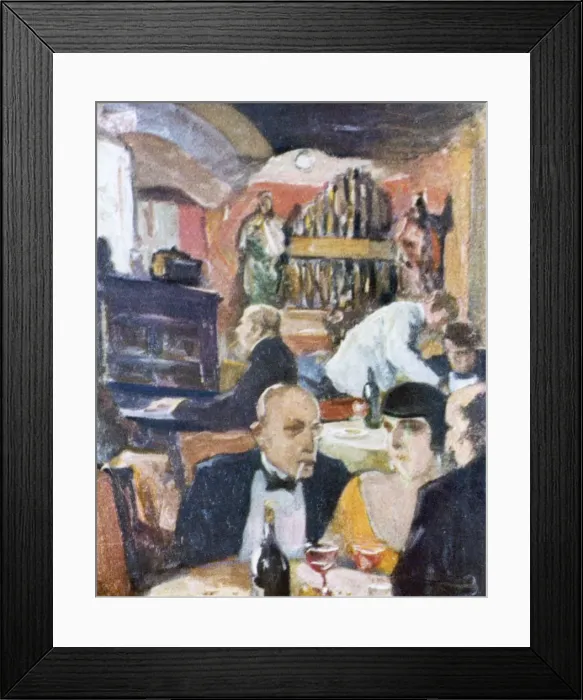 Framed Print : Berlin Restaurant 1930 Framed Print : Berlin Restaurant 1930