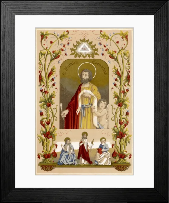 Framed Print : St Matthew / Evang / Vie Sts Framed Print : St Matthew / Evang / Vie Sts