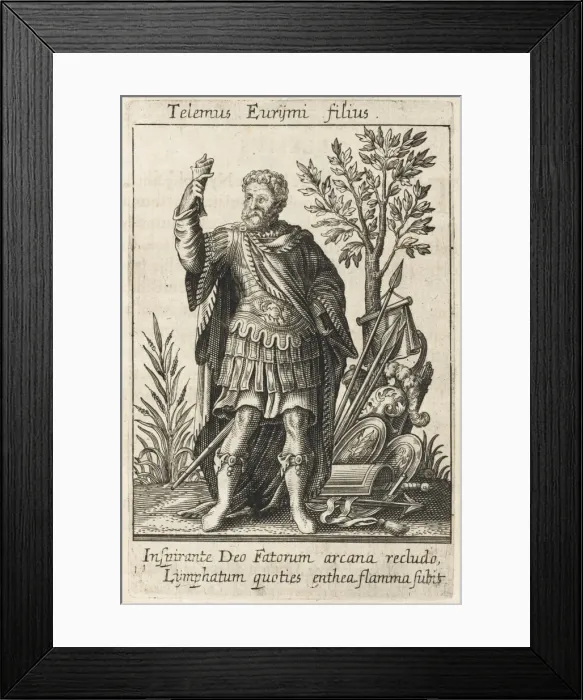 Framed Print : TELEMUS, son of Poseidon, a Greek seer best known for his predictions concerning Framed Print : TELEMUS, son of Poseidon, a Greek seer best known for his predictions concerning
