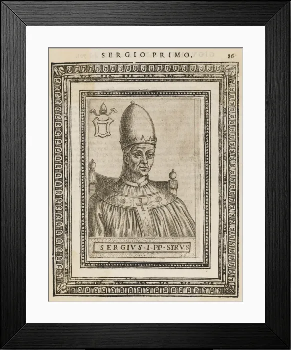 Framed Print : Pope Sergius I Framed Print : Pope Sergius I