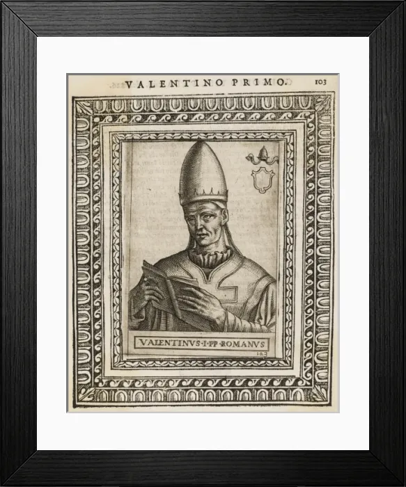 Framed Print : Pope Valentinus Framed Print : Pope Valentinus