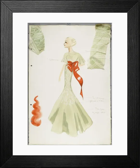 Framed Print : Victor Stiebel Dress Framed Print : Victor Stiebel Dress