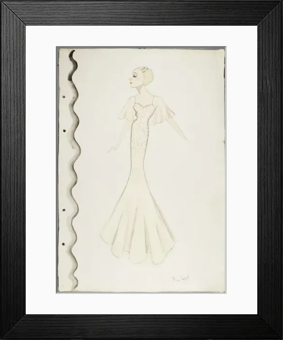 Framed Print : Victor Stiebel Gown Framed Print : Victor Stiebel Gown