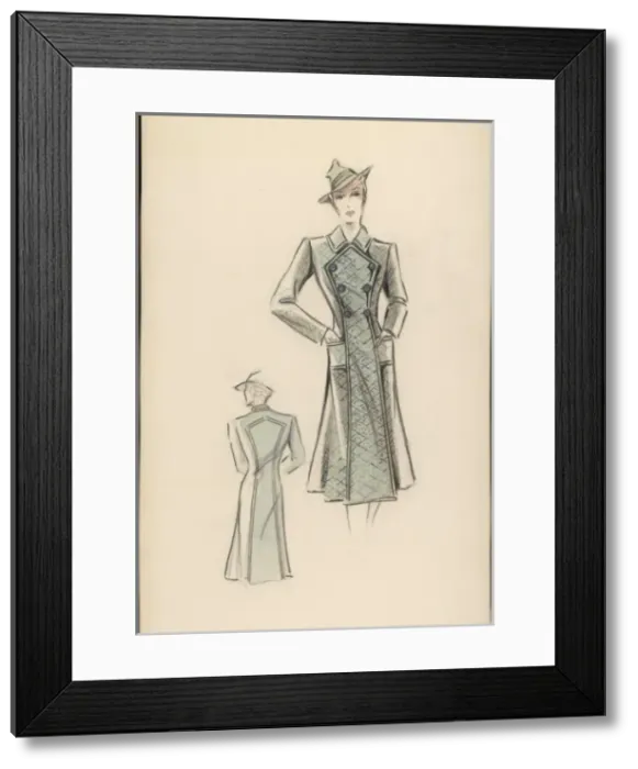 Framed Print : Victor Stiebel Coat Framed Print : Victor Stiebel Coat