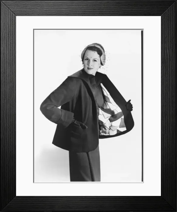 Framed Print : Victor Stiebel / Coat Framed Print : Victor Stiebel / Coat