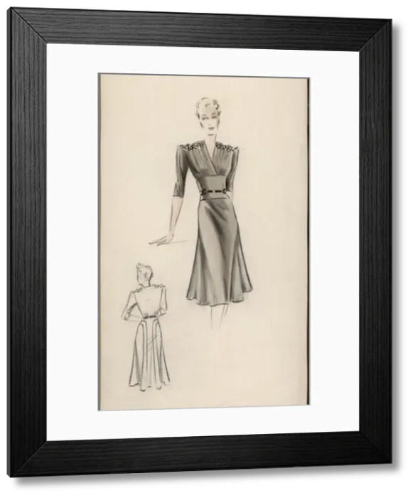 Framed Print : Victor Stiebel Dress Framed Print : Victor Stiebel Dress