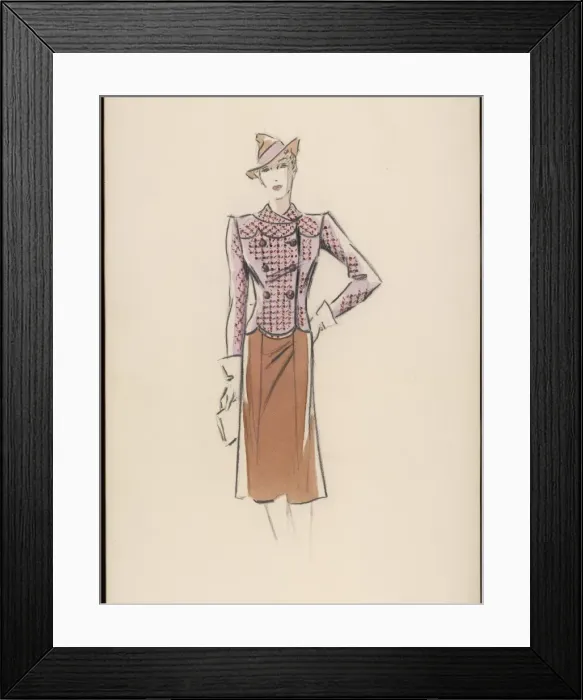 Framed Print : Victor Stiebel / Suit Framed Print : Victor Stiebel / Suit
