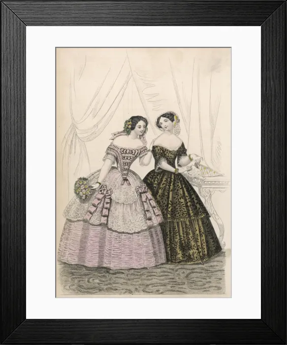 Framed Print : 2 DRESSES 1852 Framed Print : 2 DRESSES 1852