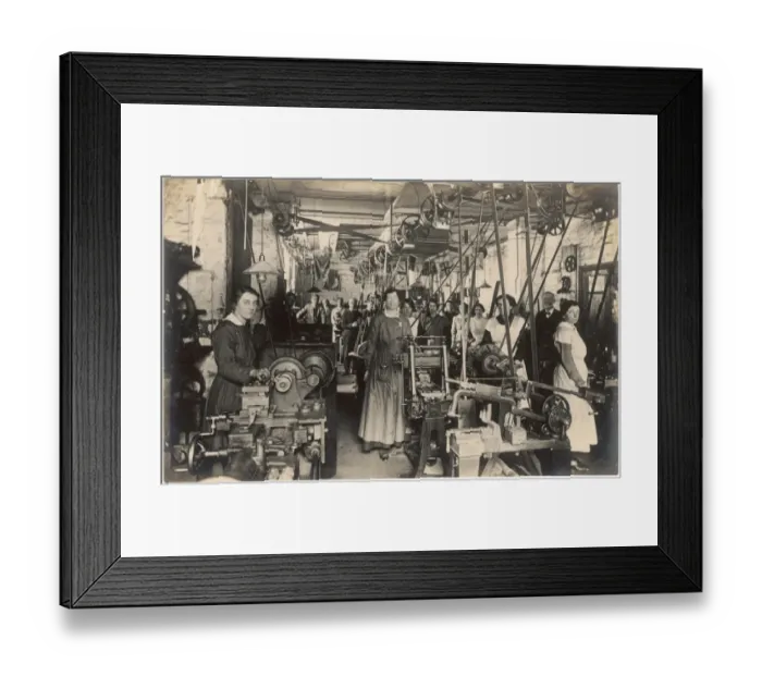 Framed Print : Women Working in Factory Framed Print : Women Working in Factory
