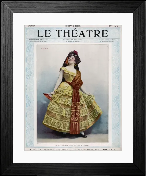 Framed Print : Georgette Leblanc 1899 Framed Print : Georgette Leblanc 1899