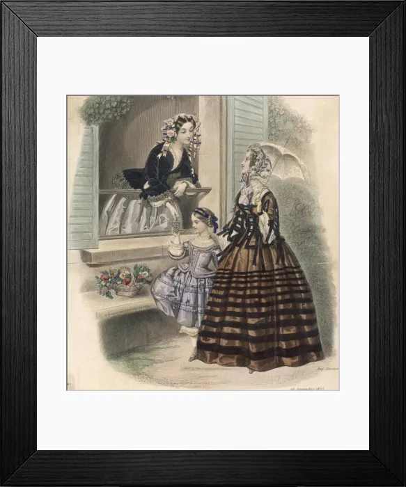 Framed Print : LA MODE 1853 Framed Print : LA MODE 1853