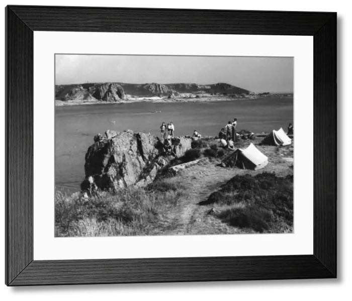 Framed Print : Jersey Campers Framed Print : Jersey Campers