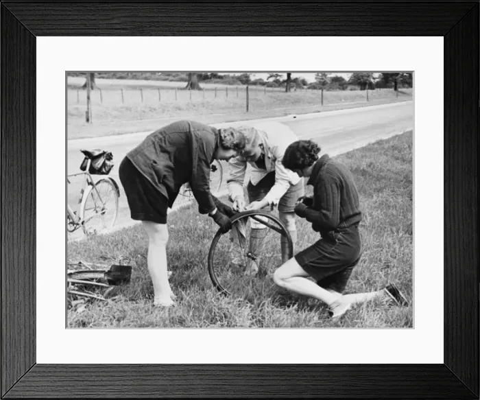 Framed Print : good Samaritan Cyclist Framed Print : good Samaritan Cyclist