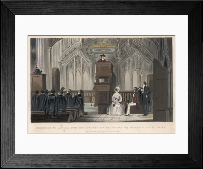 Framed Print : Oxford Uni Exam 1842 Framed Print : Oxford Uni Exam 1842