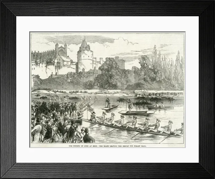 Framed Print : Eton / 4 June Boating 1870 Framed Print : Eton / 4 June Boating 1870
