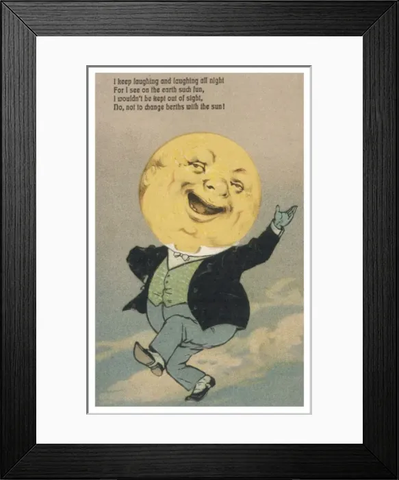 Framed Print : Man in the Moon Postcard Framed Print : Man in the Moon Postcard