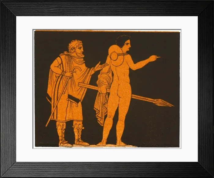 Framed Print : Greek Teacher / Pupil Framed Print : Greek Teacher / Pupil