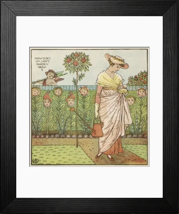 Framed Print : MARY MARY. How does my ladys garden grow ? - with shells.. Framed Print : MARY MARY. How does my ladys garden grow ? - with shells..