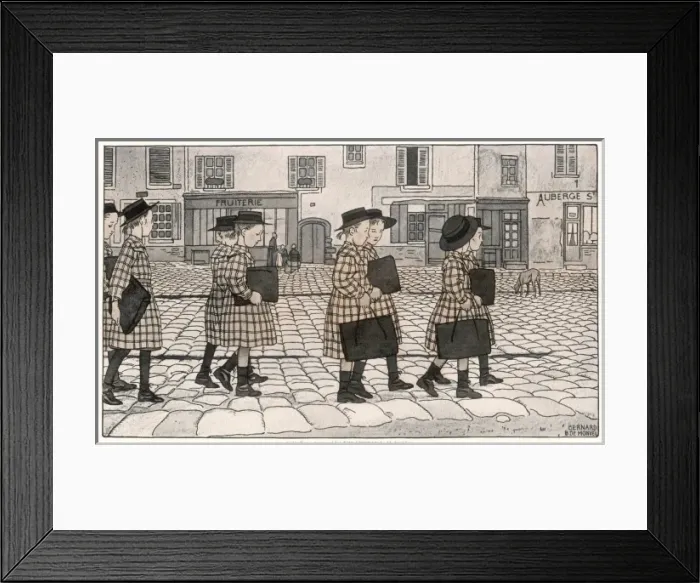 Framed Print : French Orphans School Framed Print : French Orphans School