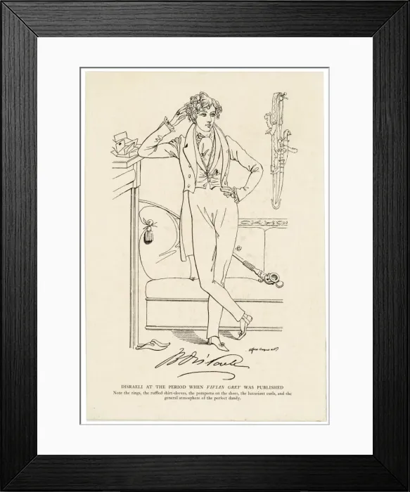 Framed Print : Disraeli / Maclise / Dandy Framed Print : Disraeli / Maclise / Dandy