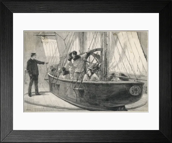 Framed Print : Naval Cadets on Model Framed Print : Naval Cadets on Model