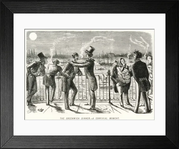 Framed Print : Smoking in Greenwich C19