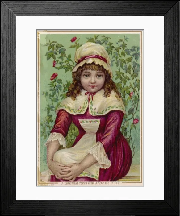 Framed Print : Girl in a Bonnet Framed Print : Girl in a Bonnet