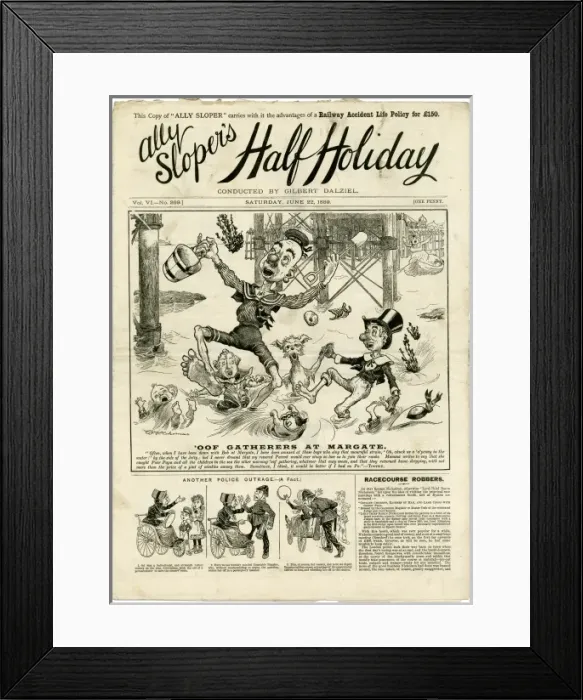 Framed Print : Margate / Ally Sloper 1889 Framed Print : Margate / Ally Sloper 1889
