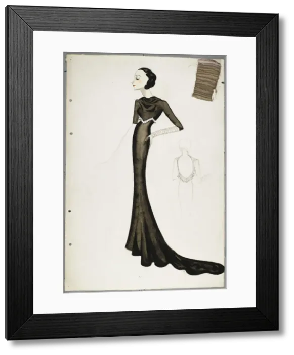 Framed Print : Stiebel Backless Dress Framed Print : Stiebel Backless Dress