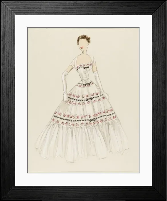 Framed Print : Stiebel / Evening Dress Framed Print : Stiebel / Evening Dress