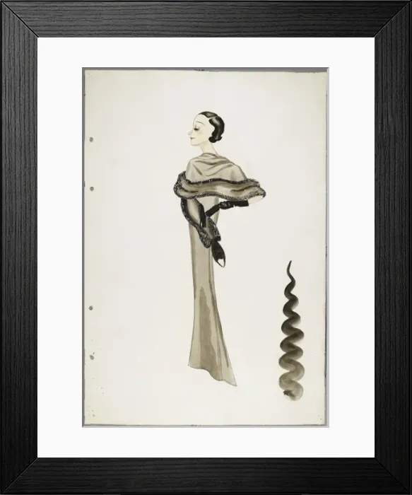 Framed Print : Victor Stiebel Dress Framed Print : Victor Stiebel Dress