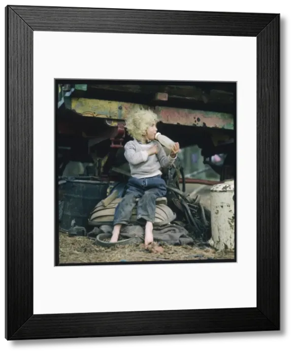 Framed Print : Young Gypsy Child Framed Print : Young Gypsy Child