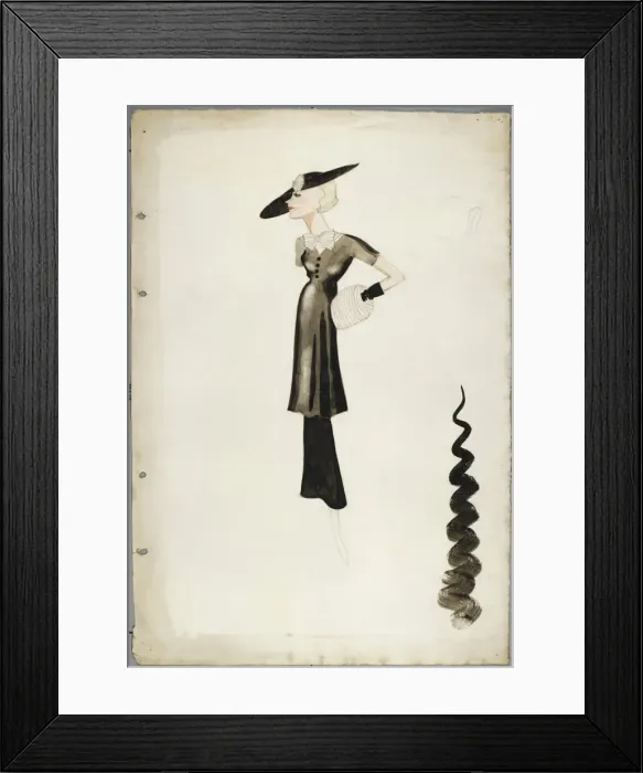 Framed Print : Victor Stiebel Outfit Framed Print : Victor Stiebel Outfit