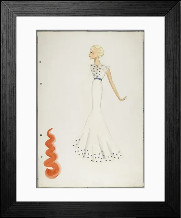 Framed Print : Victor Stiebel Dress Framed Print : Victor Stiebel Dress