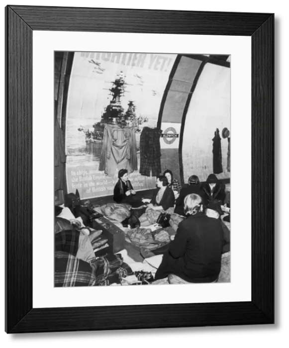 Framed Print : Tube Station Shelter Framed Print : Tube Station Shelter