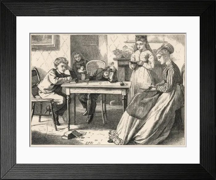 Framed Print : Governess and Pupils Framed Print : Governess and Pupils