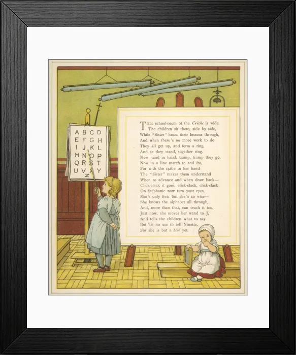 Framed Print : A Girl and her Abc Framed Print : A Girl and her Abc