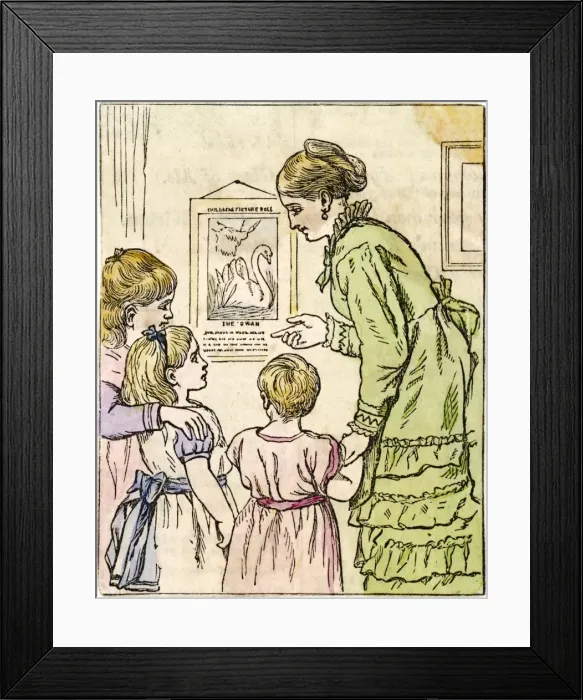 Framed Print : Governess and Pupils Framed Print : Governess and Pupils