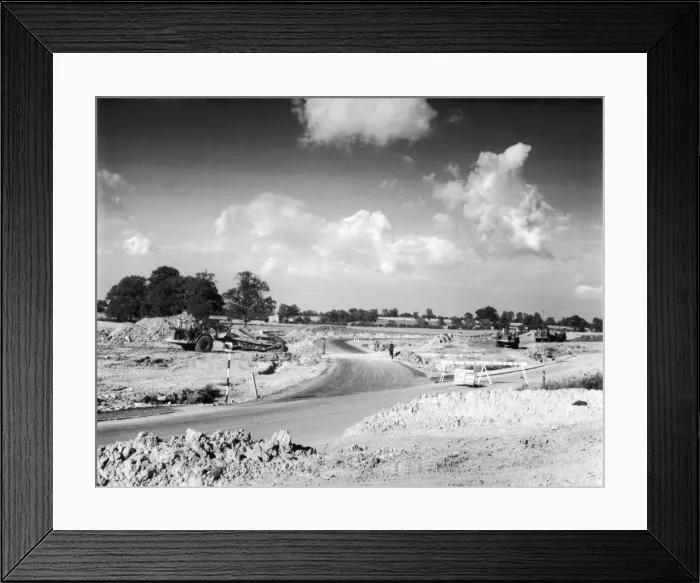 Framed Print : Building the M1 Motorway Framed Print : Building the M1 Motorway