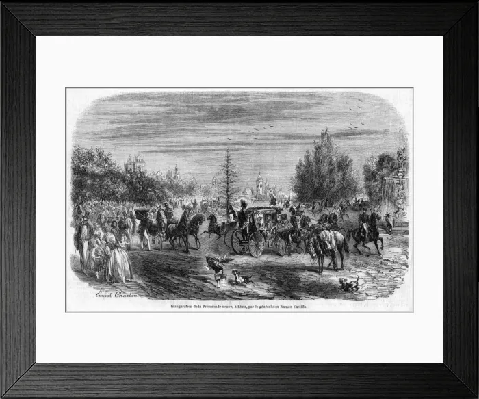 Framed Print : PERU LIMA. Citizens of Peru attend the inauguration of a new promenade Framed Print : PERU LIMA. Citizens of Peru attend the inauguration of a new promenade