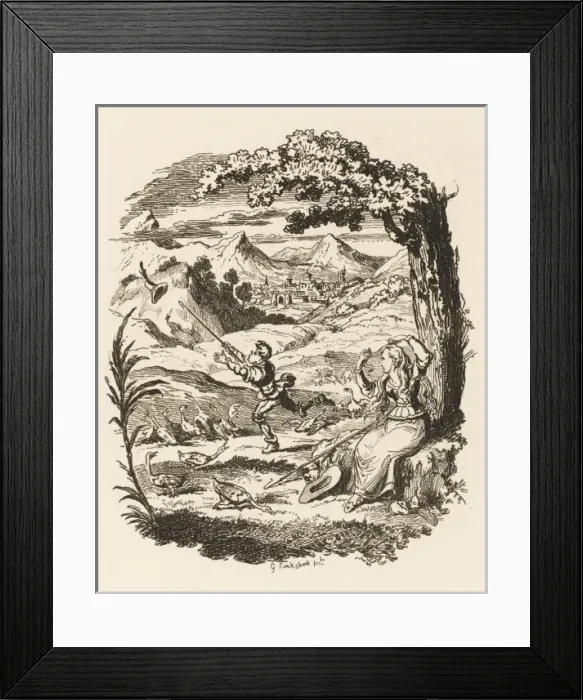 Framed Print : Tale / the Goose Girl Framed Print : Tale / the Goose Girl