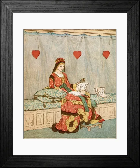 Framed Print : Nursery, rhyme, The Queen of Hearts, Caldecott, 1 of 8 Framed Print : Nursery, rhyme, The Queen of Hearts, Caldecott, 1 of 8