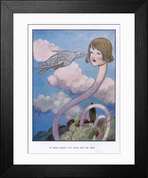 Framed Print : Pigeon in Alices Face Framed Print : Pigeon in Alices Face