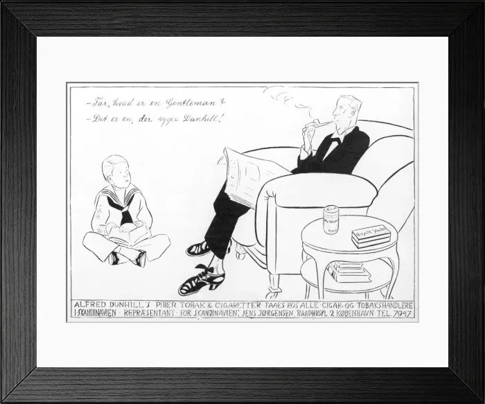 Framed Print : Gentleman Smoking Pipe Framed Print : Gentleman Smoking Pipe